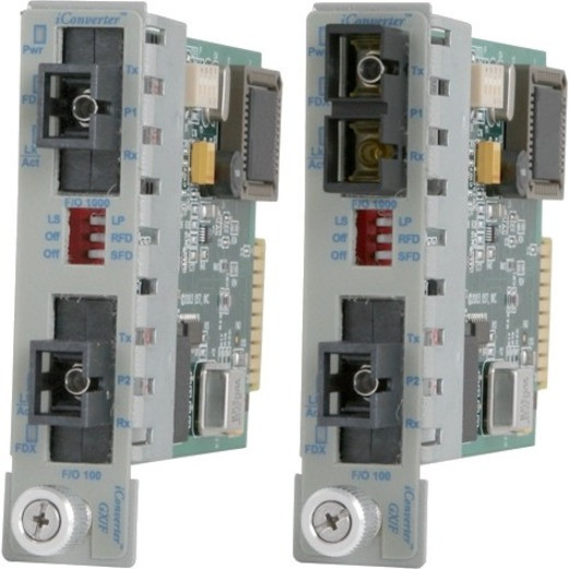 Omnitron 1000X to 100X Managed Ethernet Media Converter / Repeater - 2 x LC Ports - Single-mode - 0.1 mil Fiber - Fast Ethernet, Gigabit Ethernet - 100Base-X, 1000Base-X - 30 km - DC - Rack-mountable - 8567-11