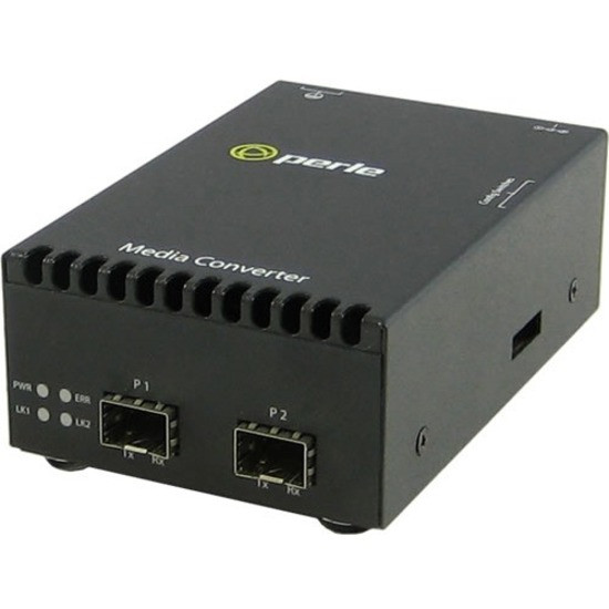 Perle S-10GR-STS Transceiver/Media Converter - 10 Gigabit Ethernet - 10GBase-SR, 10GBase-LR, 10GBase-ER, 10GBase-ZR, 10GBase-CX1 - 2 x Expansion Slots - SFP+ - 2 x SFP+ Slots - AC Adapter - Rail-mountable, Wall Mountable - 05060624