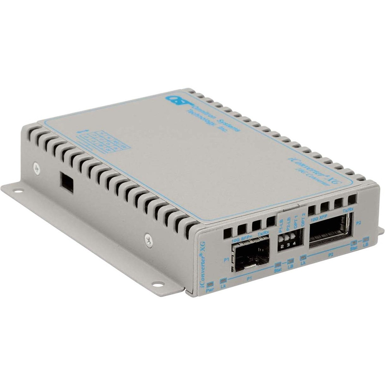 Omnitron 10Gbps Protocol-Transparent Media Converter/Transponder - Multi-mode, Single-mode - 10 Gigabit Ethernet - 10GBase-SR, 10GBase-LR, 10GBase-ER, 10GBase-ZX, 10GBase-BR - 2 x Expansion Slots - SFP+, XFP - 1 x SFP+ Slots - 8599P-01-B