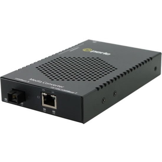 Perle S-1110HP-SC120U Transceiver/Media Converter - 1 x Network (RJ-45) - 1 x SC Ports - SimplexSC Port - Single-mode - Gigabit Ethernet - 1000Base-BX, 10/100/1000Base-T - 74.56 Mile - Rack-mountable, Rail-mountable - 05079604
