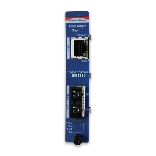 Advantech  B+B SmartWorx Managed Modular Media Converter, 1000Mbps, Single-Strand 1550xmt, 70km, SC - IMC-771-SS4R