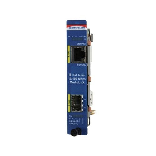 Advantech B+B SmartWorx Managed Hardened Modular Media Converter, 100Mbps, SFPs - IMC-750I-SFP