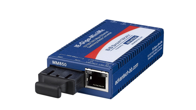 Advantech  B+B SmartWorx 10/100/1000Mbps Miniature Media Converter - IMC-370-SE-PS