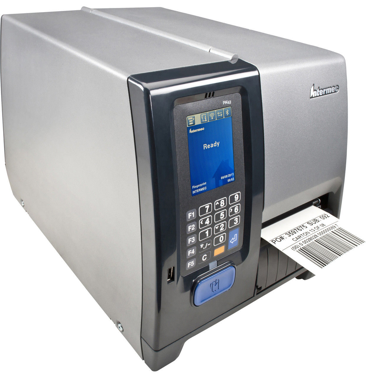 Intermec PM43 Mid-range Direct Thermal/Thermal Transfer Printer - Monochrome - Label Print - Ethernet - USB - Serial - 4.25" Print Width - 12 in/s Mono - 203 dpi - 4.50" Label Width - PM43A01000000202