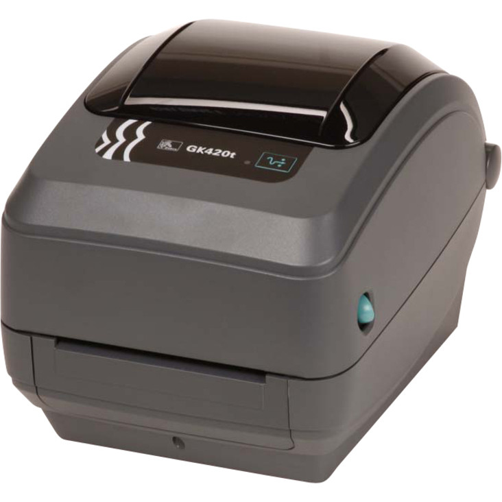 Zebra GK420t Desktop Thermal Transfer Printer - Monochrome - Label Print - Ethernet - USB - 4.09" Print Width - 5 in/s Mono - 203 dpi - 4.25" Label Width - 39" Label Length - GK42-102211-000