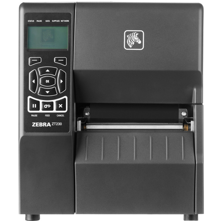 Zebra ZT230 Industrial Direct Thermal Printer - Monochrome - Label Print - USB - Serial - LCD Display Screen - Peel Facility - 4.09" Print Width - 6 in/s Mono - 203 dpi - Wireless LAN - 4.50" Label Width - 39" Label Length - ZT23042-T11C00FZ