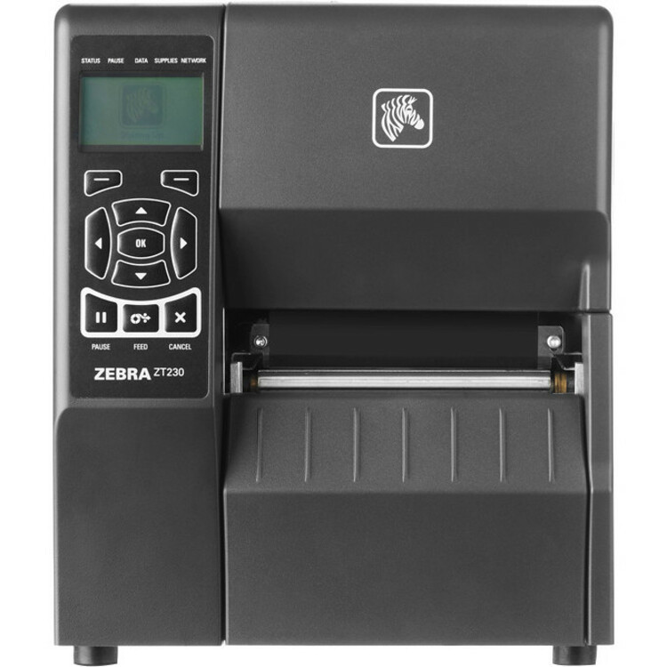 Zebra ZT230 Industrial Direct Thermal/Thermal Transfer Printer - Monochrome - Label Print - USB - Serial - LCD Display Screen - 4.09" Print Width - 6 in/s Mono - 203 dpi - Wireless LAN - 4.50" Label Width - 39" Label Length - ZT23042-T01C00FZ