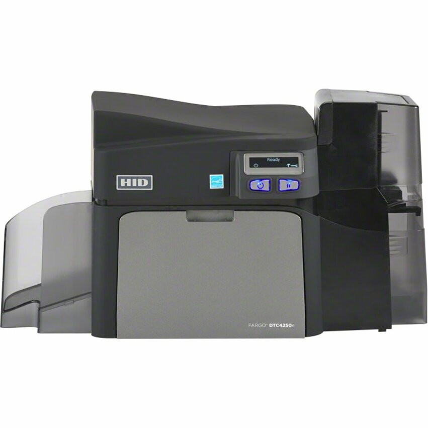 Fargo DTC4250e Single Sided Desktop Dye Sublimation/Thermal Transfer Printer - Color - Card Print - USB - LCD Display Screen - 6 Second Mono - 24 Second Color - 052600