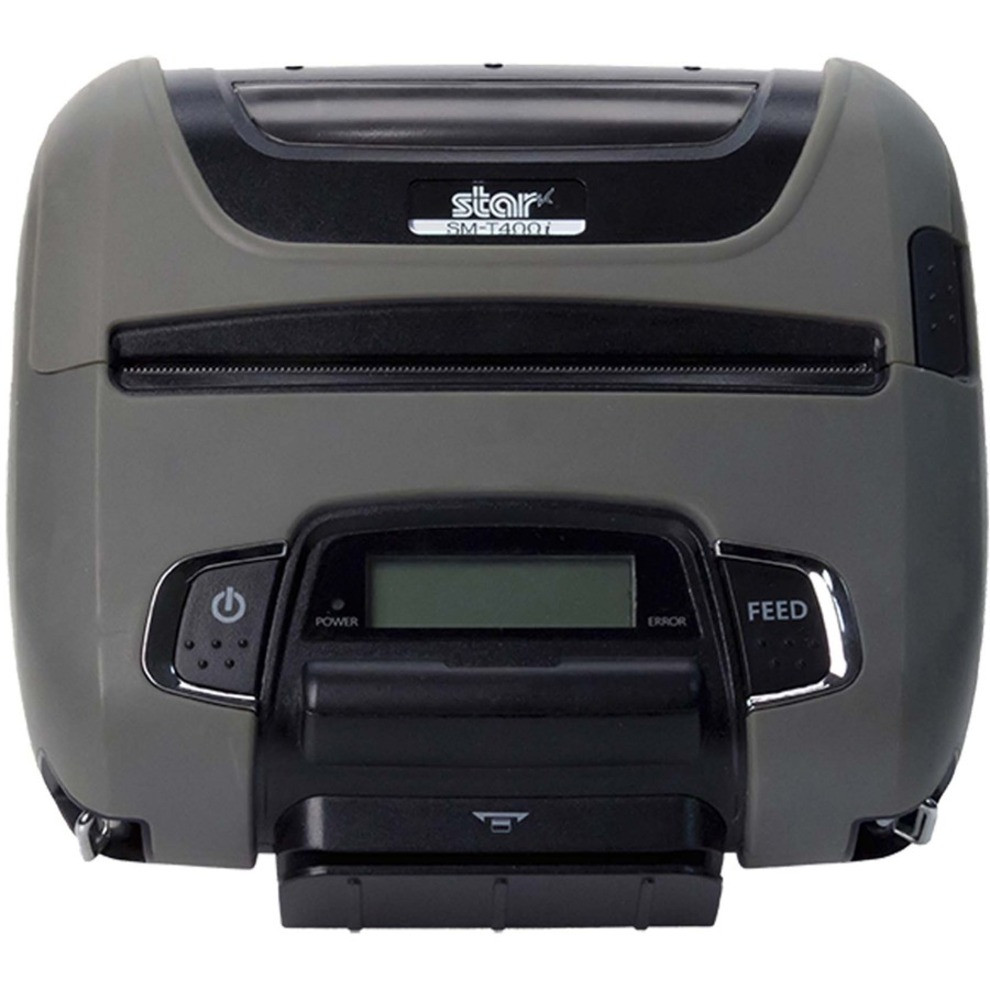 Star Micronics SM-T400I Direct Thermal Printer - Monochrome - Portable - Receipt Print - Serial - Bluetooth - Gray - 4.09" Print Width - 3.15 in/s Mono - 203 dpi - 3.15" Label Width- 39634210