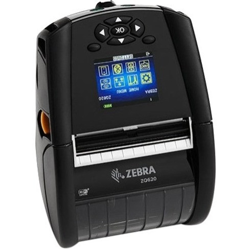 Zebra ZQ620 Mobile Direct Thermal Printer - Monochrome - Portable - Receipt Print - USB - Bluetooth - Battery Included - 32" Print Length - 2.83" Print Width - 4.53 in/s Mono - 203 dpi - Wireless LAN - 3.13" Label Width  - ZQ62-AUFB0B0-00