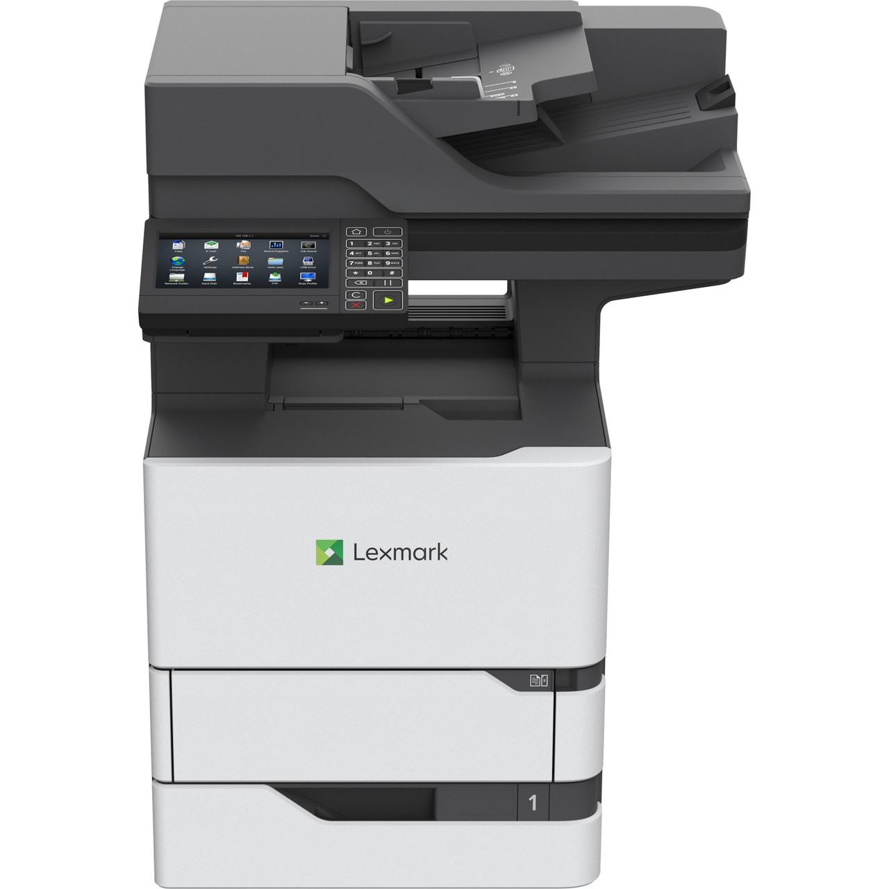 Lexmark MX720 MX721adhe Laser Multifunction Printer - Monochrome - Copier/Fax/Printer/Scanner - 65 ppm Mono Print - 1200 x 1200 dpi Print - Automatic Duplex Print - Up to 300000 Pages Monthly - 650 sheets Input - 25BT016