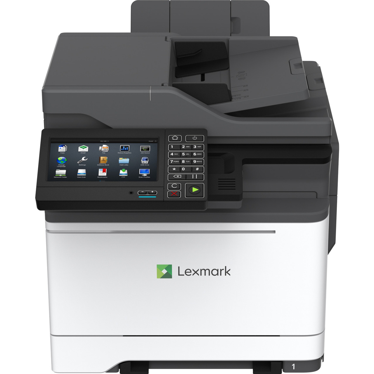 Lexmark CX625ade Laser Multifunction Printer - Color - Copier/Fax/Printer/Scanner - 40 ppm Mono/40 ppm Color Print - 2400 x 600 dpi Print - Automatic Duplex Print - Up to 100000 Pages Monthly - 251 sheets Input - 42CT790