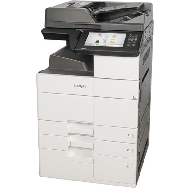 Lexmark MX911dte Laser Multifunction Printer - Monochrome - TAA Compliant - Copier/Fax/Printer/Scanner - 55 ppm Mono Print - 1200 x 1200 dpi Print - Automatic Duplex Print - Up to 300000 Pages Monthly- 26ZT006