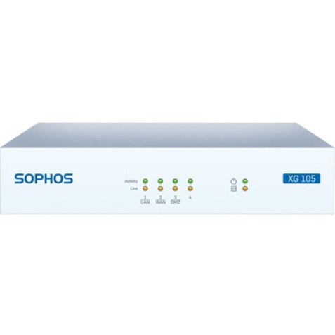 Sophos XG 105w Network Security/Firewall Appliance - 4 Port - 1000Base-T - Gigabit Ethernet - Wireless LAN IEEE 802.11a/b/g/n - 4 x RJ-45 - Desktop, Rack-mountable - XS1A2CSUS