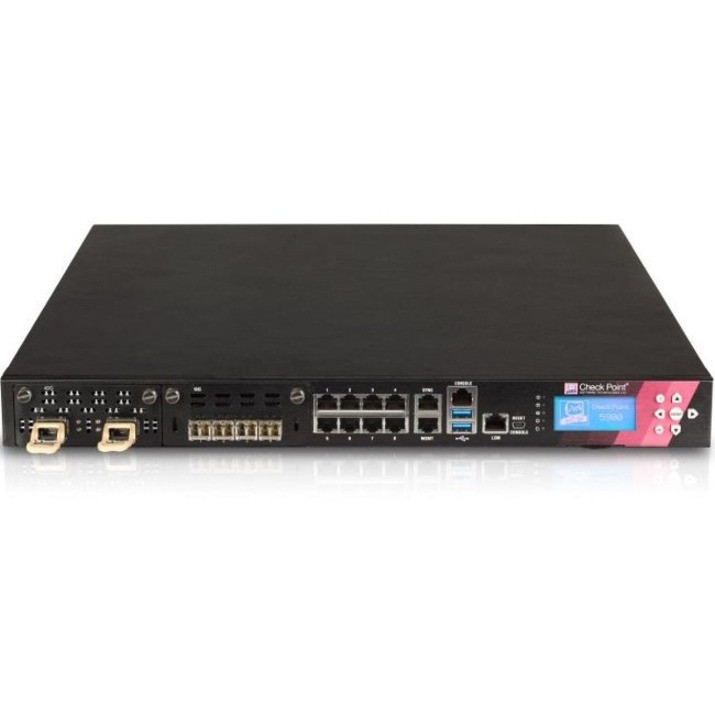 Check Point 5900 Next Generation Security Gateway For The Mid-Size Enterprise - 8 Port - 10/100/1000Base-T - Gigabit Ethernet - AES (128-bit) - 8 x RJ-45 - 2 Total Expansion Slots - 1U - Rack-mountable - CPAP-SG5900-NGTP-HA