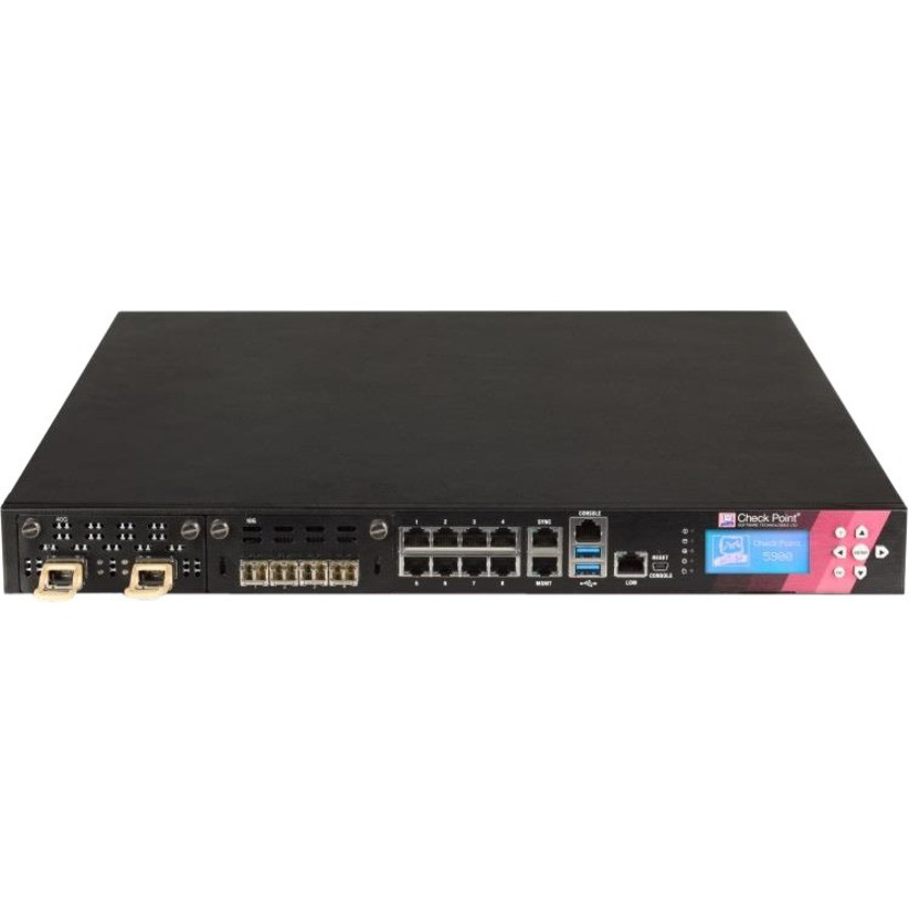 Check Point 5900 Next Generation Security Gateway For The Mid-Size Enterprise - 8 Port - 10/100/1000Base-T - Gigabit Ethernet - AES (128-bit) - 8 x RJ-45 - 2 Total Expansion Slots - 1U - Rack-mountable - CPAPSG5900NGTPHPPHA