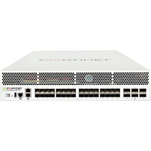 Fortinet FortiGate 3600E Network Security/Firewall Appliance - 1000Base-X, 10GBase-X, 100GBase-X, 40GBase-X - 100 Gigabit Ethernet - AES (256-bit), SHA-256 - 30000 VPN - 38 Total Expansion Slots - 2U - - FG-3600E-USG-BDL-950-36