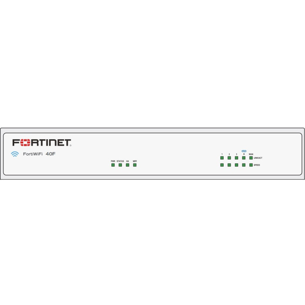 Fortinet FortiWifi FWF-40F Network Security/Firewall Appliance - 5 Port - 10/100/1000Base-T - Gigabit Ethernet - Wireless LAN IEEE 802.11ac - FWF-40F-B-BDL-950-60