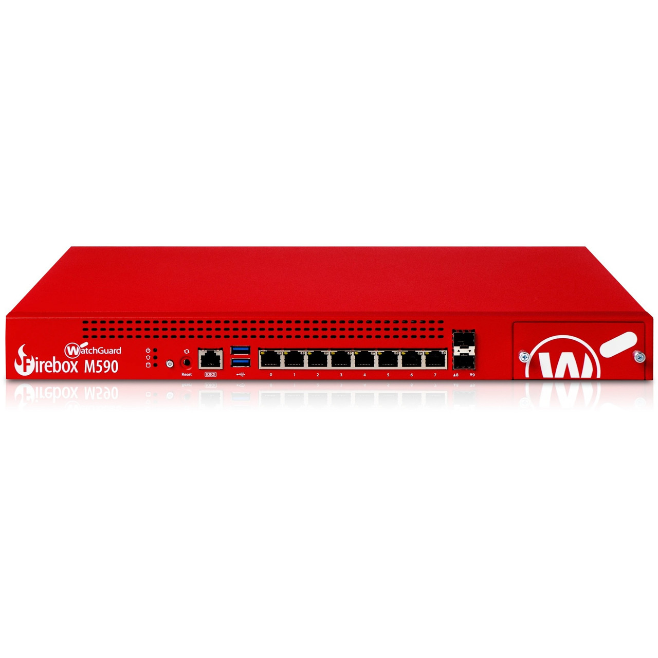 Watchguard Firebox M590 Network Security/Firewall Appliance - 8 Port - 10/100/1000Base-T, 10Gbase-X - 10 Gigabit Ethernet - 8 X RJ-45 - 3 Total Expansion Slots - 1 Year Standard Support - WGM59000601
