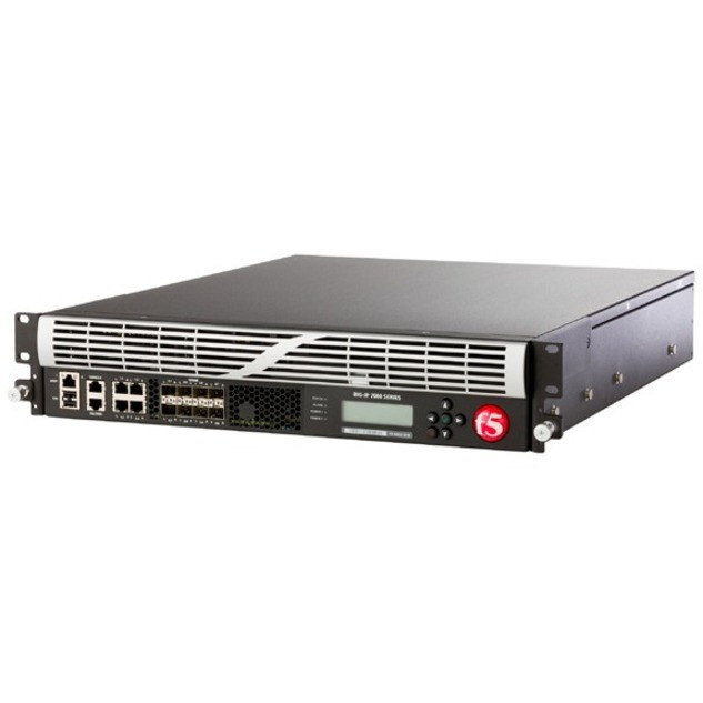 F5 BIG-IP 7055S Server Load Balancer - 4 RJ-45 - 10 Gbit/s - 10 Gigabit Ethernet - 18 Gbit/s Throughput - 8 x Expansion Slots - SFP+ - 8 x SFP+ Slots - Manageable - 32 GB Standard Memory - 2U High - Rack-mountable - F5-BIG-AFM-7055S