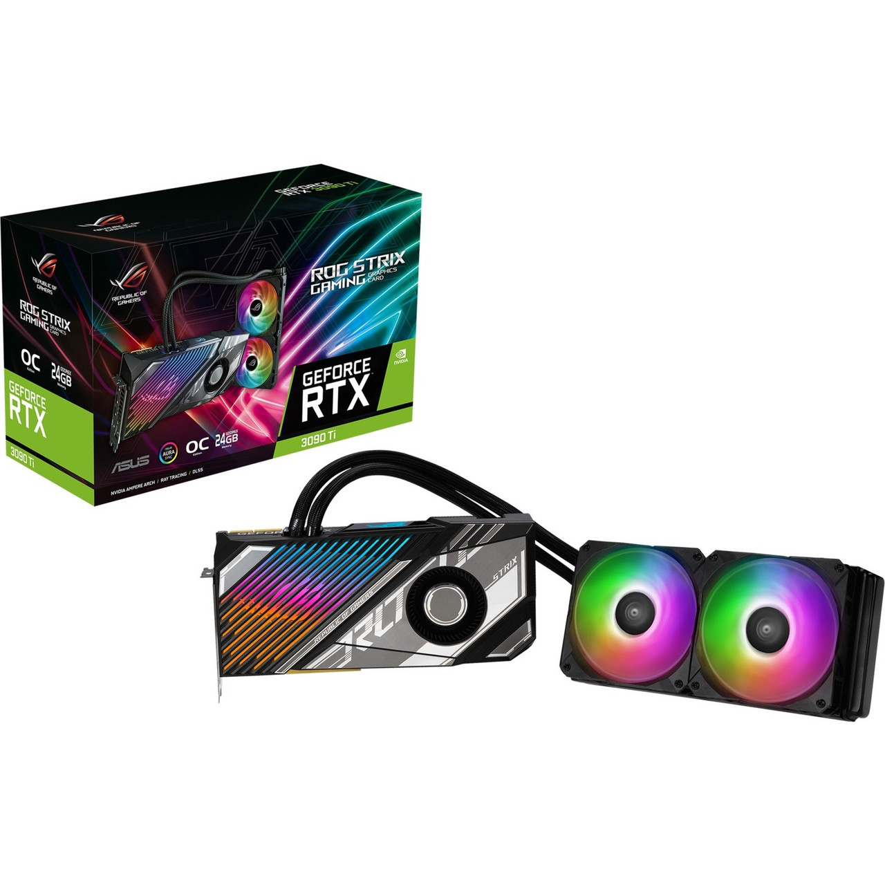 Asus GeForce RTX 3090 Ti Republic of Gamers Strix LC OC Graphics Card - ROG-STRIX-LC-RTX3090TI-O24G-GAMING