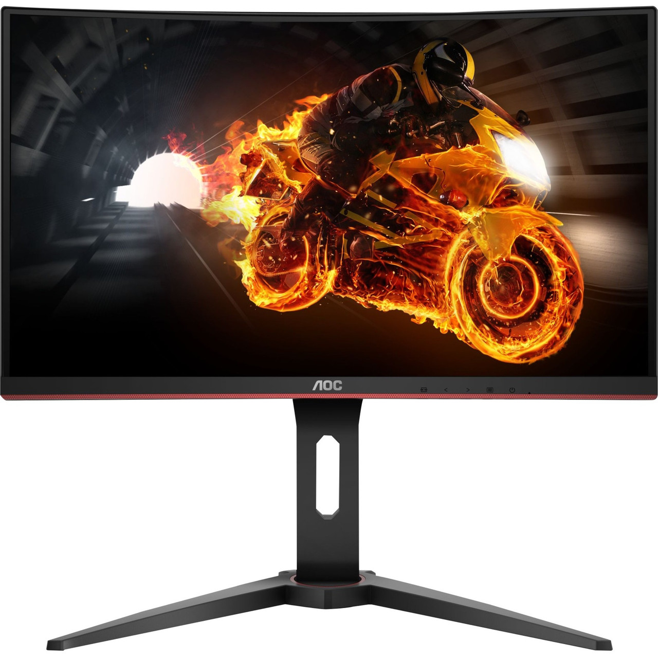 AOC C27G1 27" Full HD Curved Screen WLED LCD Monitor - 16:9 - Black, Red - 27" Class - 1920 x 1080 - 16.7 Million Colors - FreeSync - 250 Nit - 1 ms - HDMI - VGA - DisplayPort - C27G1