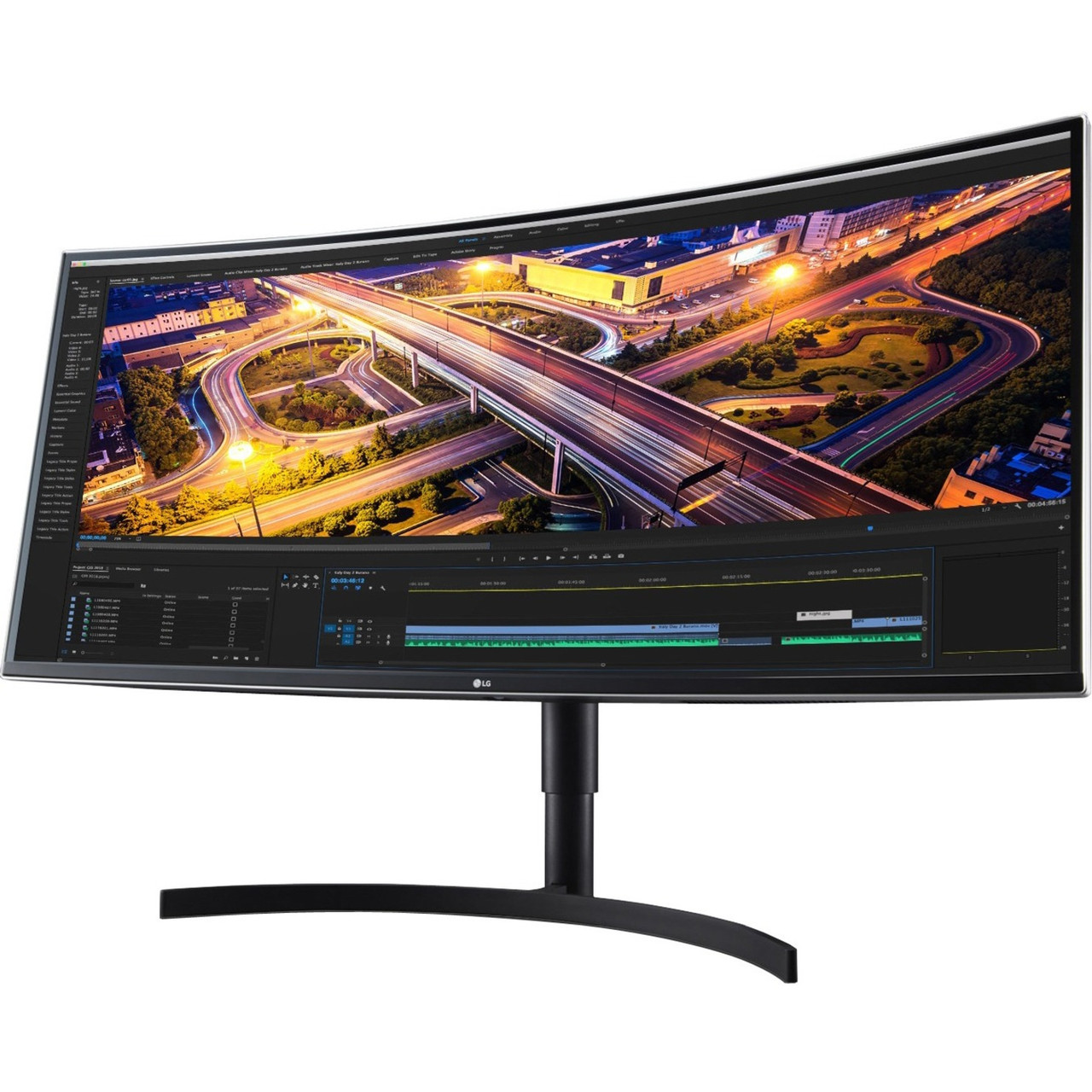 LG Ultrawide 38WN75C-B 38" UW-QHD+ Curved Screen Edge LED Gaming LCD Monitor - 21:9 - Textured Black, Silver Spray, High Glossy Black - 38" Class - In-plane Switching (IPS) Technology - 3840 x 1600 - 1.07 Billion Colors - 38WN75C-B