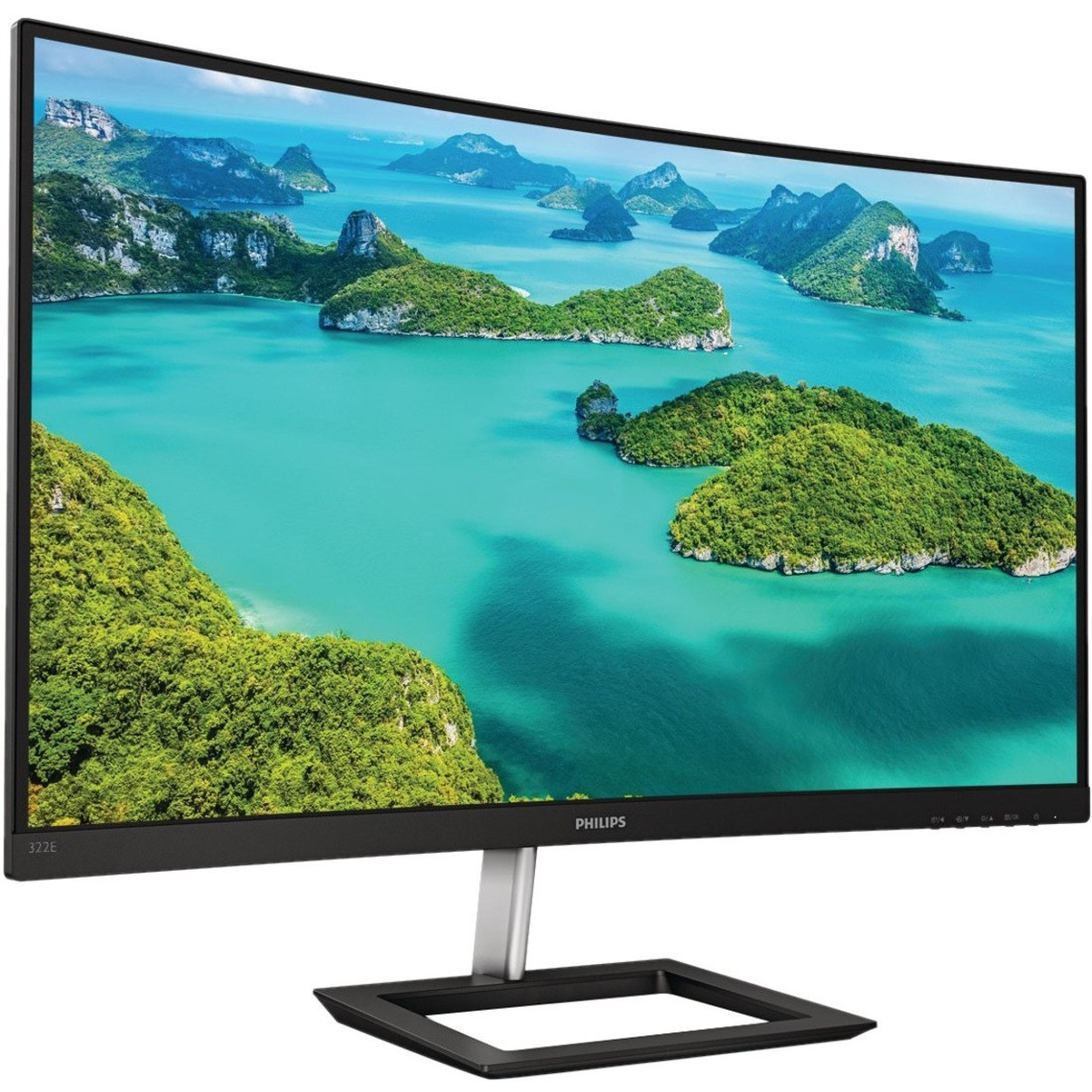 Philips 322E1C 31.5" Full Hd Curved Screen Wled Lcd Monitor - 16:9 - Textured Black - 32" Class - Vertical Alignment (Va) - 1920 X 1080 - 16.7 Million Colors - Freesync - 250 Nit Maximum - 4 Ms - Hdmi - Vga - Displayport - 322E1C