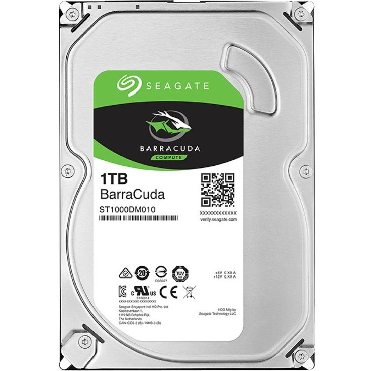Seagate BarraCuda ST1000DM010 1 TB Hard Drive - 3.5" Internal - SATA - 7200rpm - 25 Pack RPM 64MB 3.5IN ST1000DM010-25PK Seagate BarraCuda ST1000DM010 1 TB Hard Drive - 3.5" Internal - SATA - 7200rpm - 25 Pack RPM 64MB 3.5IN ST1000DM010-25PK
