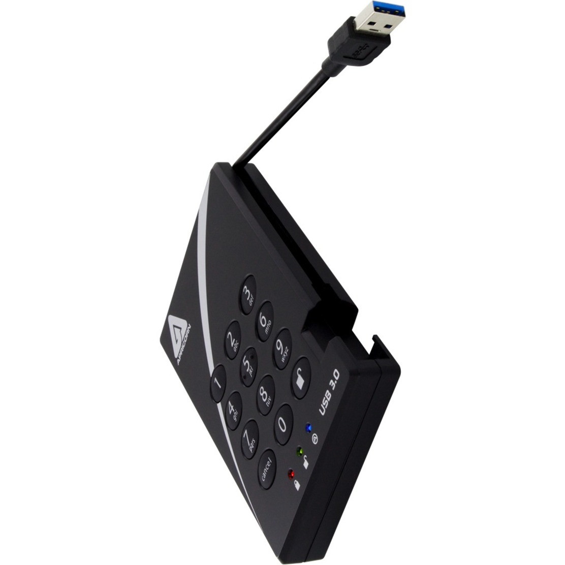 Apricorn Aegis Padlock A25-3PL256-S8000 8 TB Solid State Drive - External - USB 3.0 AES XTS ENCRYPTED PORTABLE DRIVE