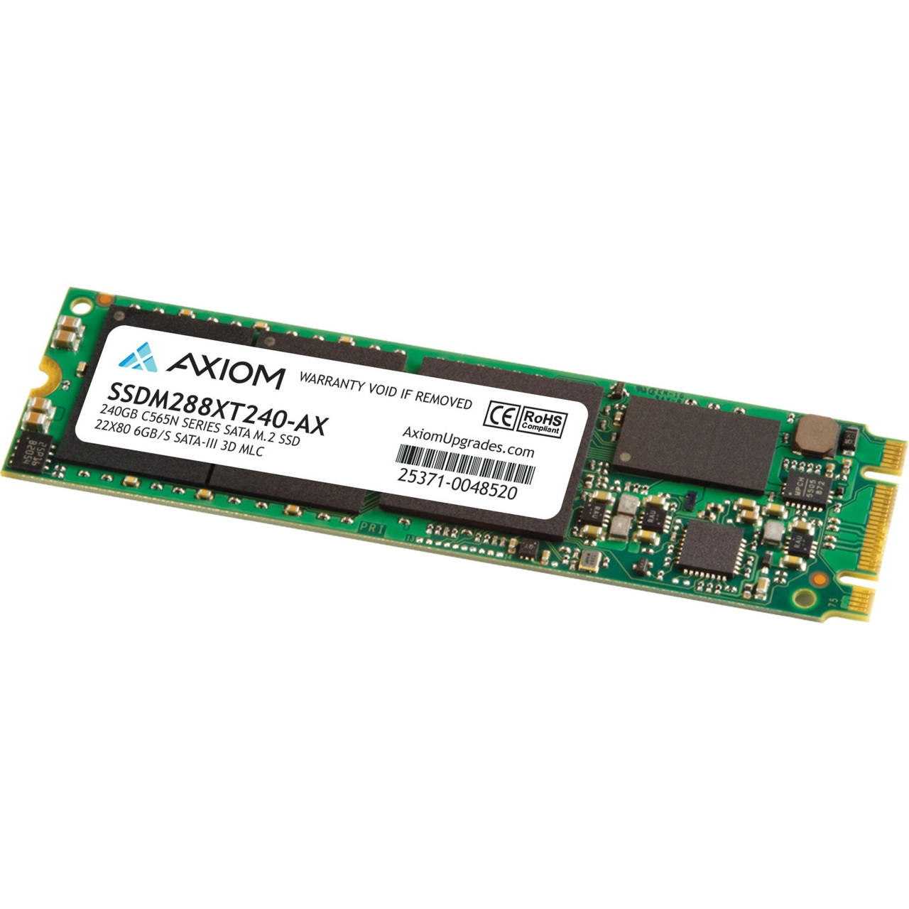 Axiom 240Gb C565N Series Sata M.2 22X80 Ssd 6Gb/S Sata-Iii - 295 Mb/S Maximum Read Transfer Rate - 3 Year Warranty 22X80 6Gb/S Sata-Iii 3D - SSDM288XT240-AX
