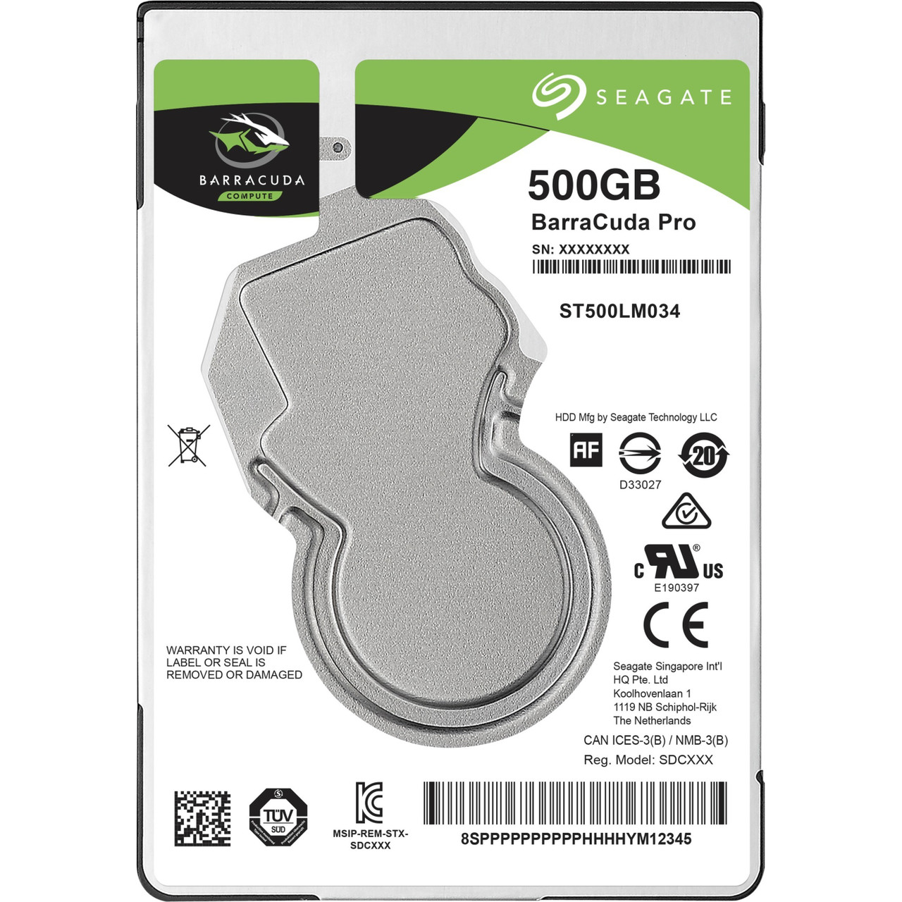 Seagate Barracuda St500Lm034 500 Gb Hard Drive - Internal - Sata (Sata/600) - 7200Rpm - 50 Pack Rpm 128Mb 2.5In - ST500LM034-50PK
