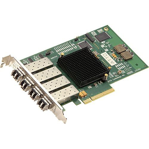 Atto Technology ATTO CTFC-84EN-000 Fibre Channel Host Bus Adapter - 4 x LC - PCI Express 2.0 - 8Gbps PCIE8 LC SFP ROHS