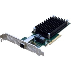 ATTO 4-Port External/4-Port Internal 12Gb SAS/SATA to x8 PCIe 3.0 Host Bus Adapter, Low Profile