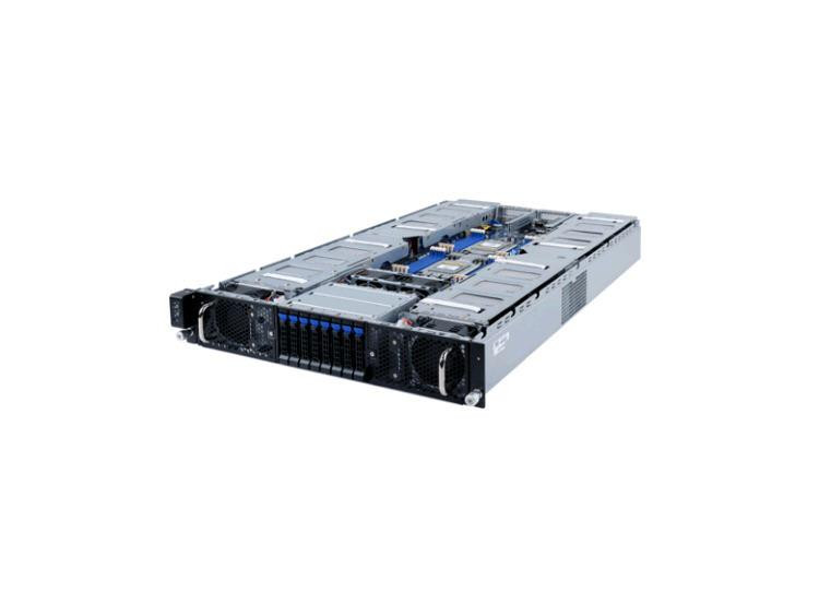 Gigabyte AMD Rome /Milan 2U DP 8GPU, 16 DIMMs DDR4, 8 x PCIe x16 GPU slots Gen4. wo/PCIE switch 8 x 2.5 Hot-Swap HDD/SSD 2+0 x 2200W - G292-Z45