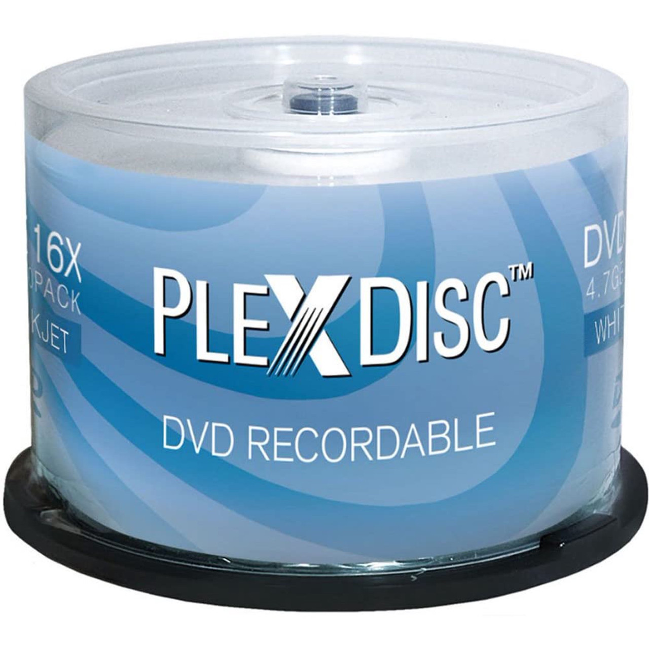 Vinpower Digital Plexdisc 16X 4.7Gb White Inkjet Hub Printable Dvd -R 50Pcs Cake Box - PLEX/632-214