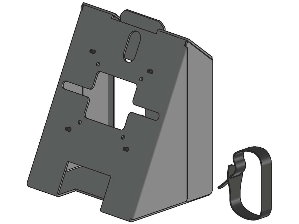 Spacepole 25 Angled Wall 75/100 Mount, Internal Universal Power Supply Holder - SPV1108-02
