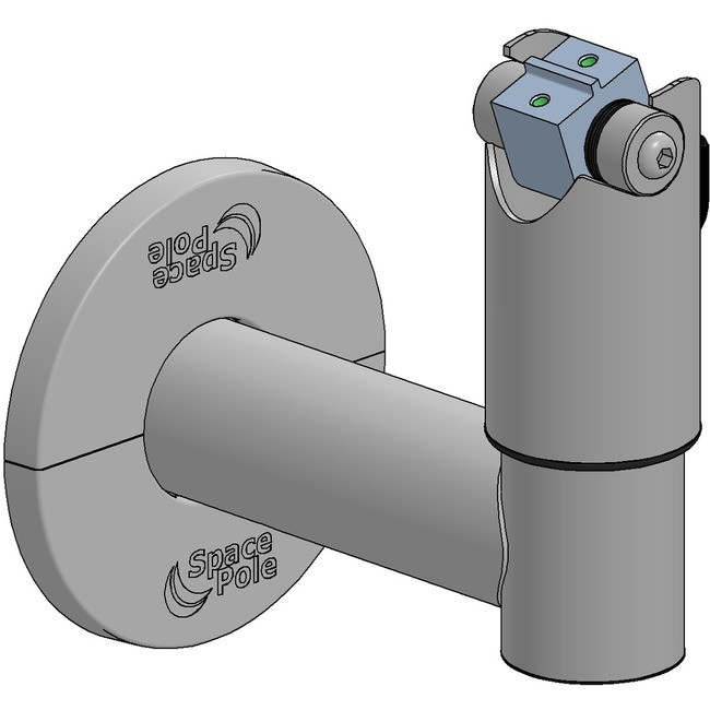 Spacepole Essentials Wall Mount With Sp1 Duratilt, 120Mm Arm With Flange Cover (Black) - SPV3501-02