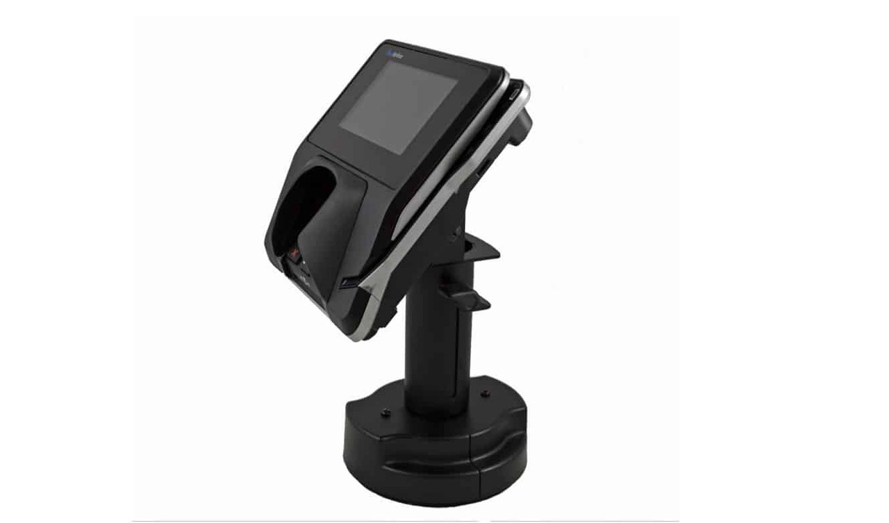 Spacepole Payment Sco Bracket For Toshiba Sco Payment Solutions To Add Verifone Mx915/925 Payment Terminal, Includes Mounting Bracket And Multigrip T-Pin Plate For Mx915/Mx925 (Black) - GEN-SPI109-02