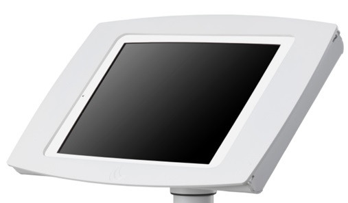 Spacepole A-Frame (Incl. Insert) With Integrated Push Lock For A Variety Of 7.9In Tablets; Compatible Tablets Incl Ipad Mini 1,2,3,4 & Galaxy Tab A 8; Does Not Include Mounting Pole. (White) - SPAF1000-32