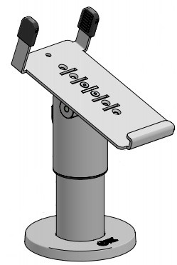 Spacepole Payment Pax A80 Payment Terminal Stack Mount With Multigrip Plate, No Handle; Offers 2 Different Heights Out Of The Box, 3.77In And 4.88In; Provides Tilt & Rotation; Can Be Counter Mounted W/ Included Screws - PAX401-S-MN-02