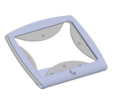 Spacepole C-Frame 9.7, W. Welded Hinges, Free Standing - SPCF300-02