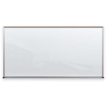 Mooreco Framed Magnetic Glass Dry Erase Whiteboard - Gloss White 4X8 - 14802