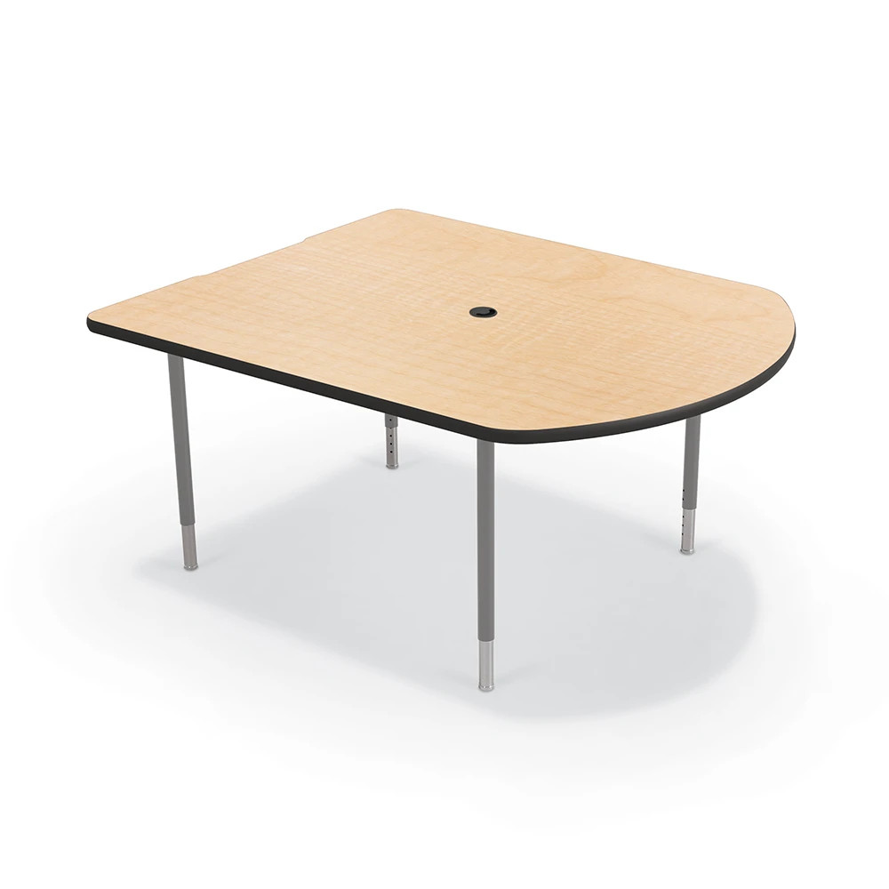 Mooreco Mediaspace Table - Small Fusion Maple Top Blk Edge Band. - 27750-7909-BK