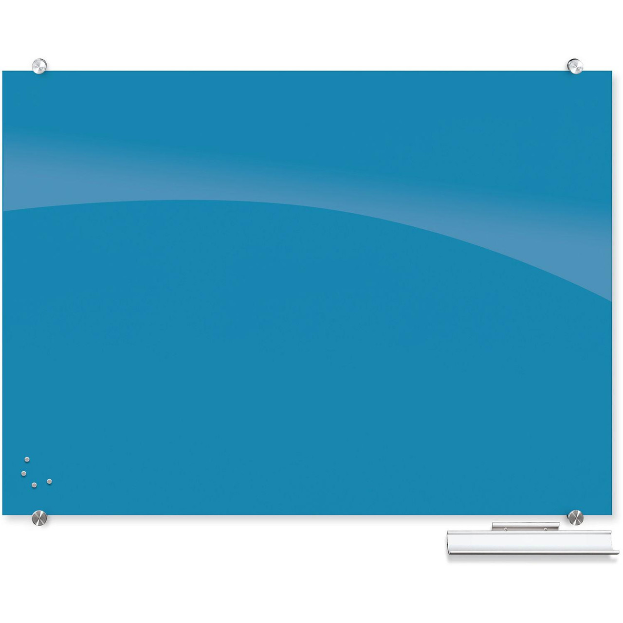 Mooreco Visionary Glass Board 3X4 - Blue - 83844-BLUE