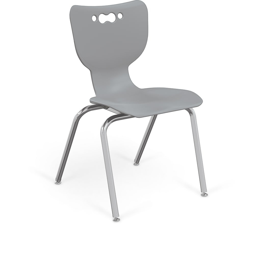 Mooreco Hierarchy 4 Leg Chair - Cool Grey - 54318-1-GREY-NA-PL-HC