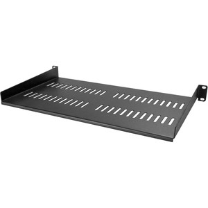 Startech 1U Vented Server Rack Cabinet Shelf - Fixed 10In Deep Cantilever Rackmount Tray For 19" Data/Av/Network Enclosure W/Cage Nuts - 1U 19In Vented Server Rack Cabinet Shelf/Rackmount Cantilever Tray 10In Deep - CABSHELFV1U