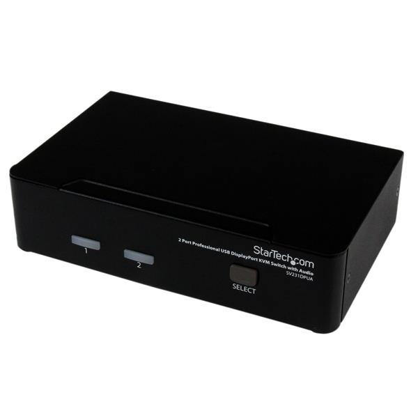 Startech 2 Port Professional USB Displayport KVM Switch With Audio - SV231DPUA