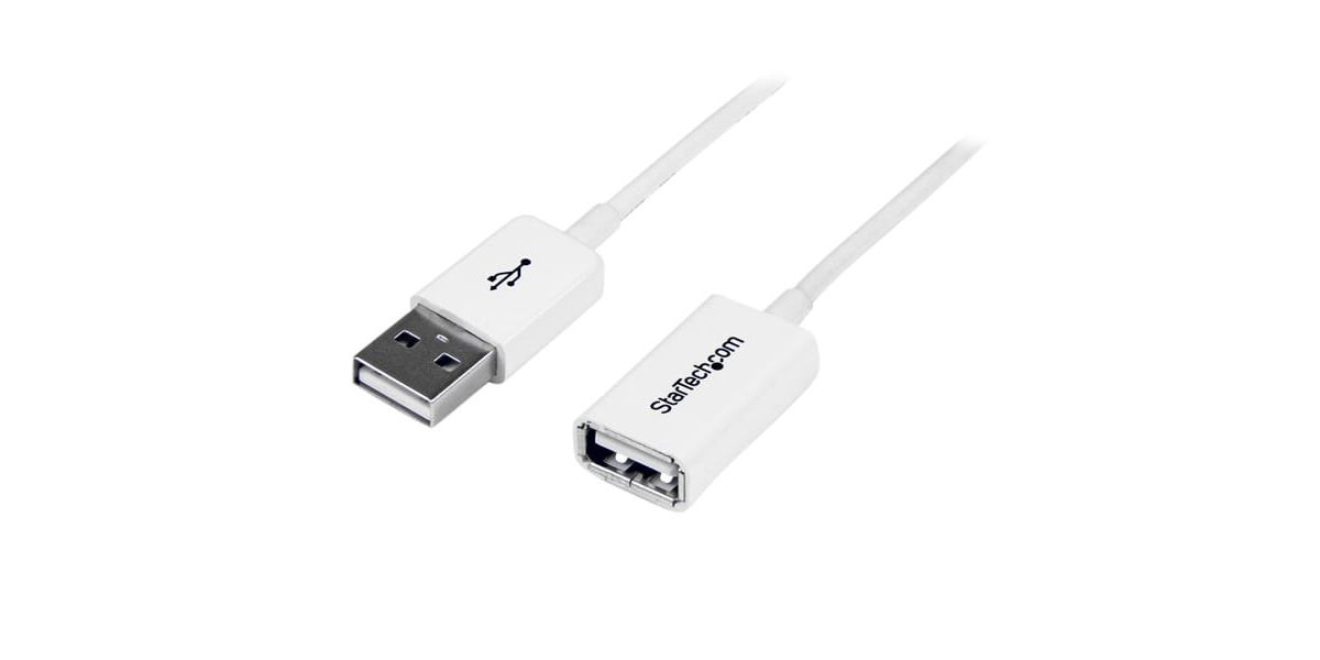 Startech 1M White Usb 2.0 Extension Cable A To A - M/F - USBEXTPAA1MW