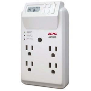 APC SurgeArrest Essential P4GC 4-Outlets Surge Suppressor - 4 x NEMA 5-15R - 1020 J - 120 V AC Input - 120 V AC Output TAP 120V POWER SAVING TIMER
